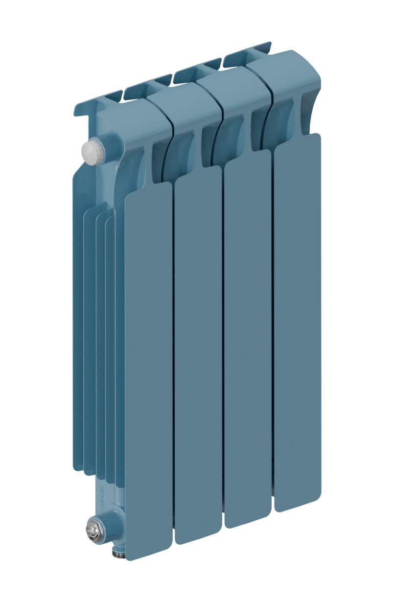 Rifar Monolit Ventil 500 - 5 секций цвет Сапфир, нижнее правое подключение