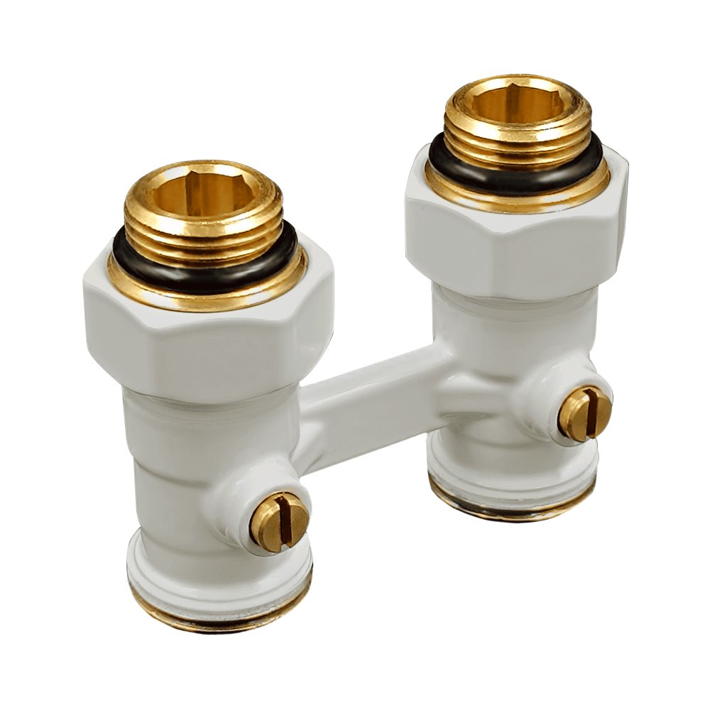 Узел нижнего подключения прямой  Primoclima Armature, белый