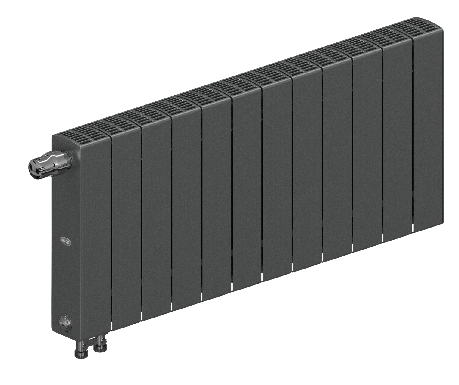 Rifar SUPReMO Ventil 350 - 12 секций цвет Титан, нижнее правое подключение