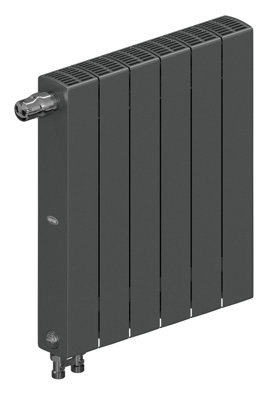 Rifar SUPReMO Ventil 500 - 6 секций цвет Титан, нижнее правое подключение