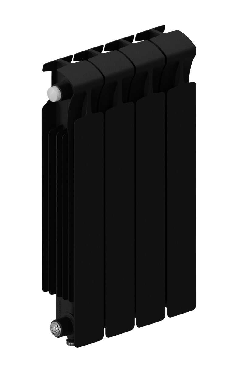 Rifar Monolit Ventil 500 - 5 секций цвет Антрацит, нижнее левое подключение