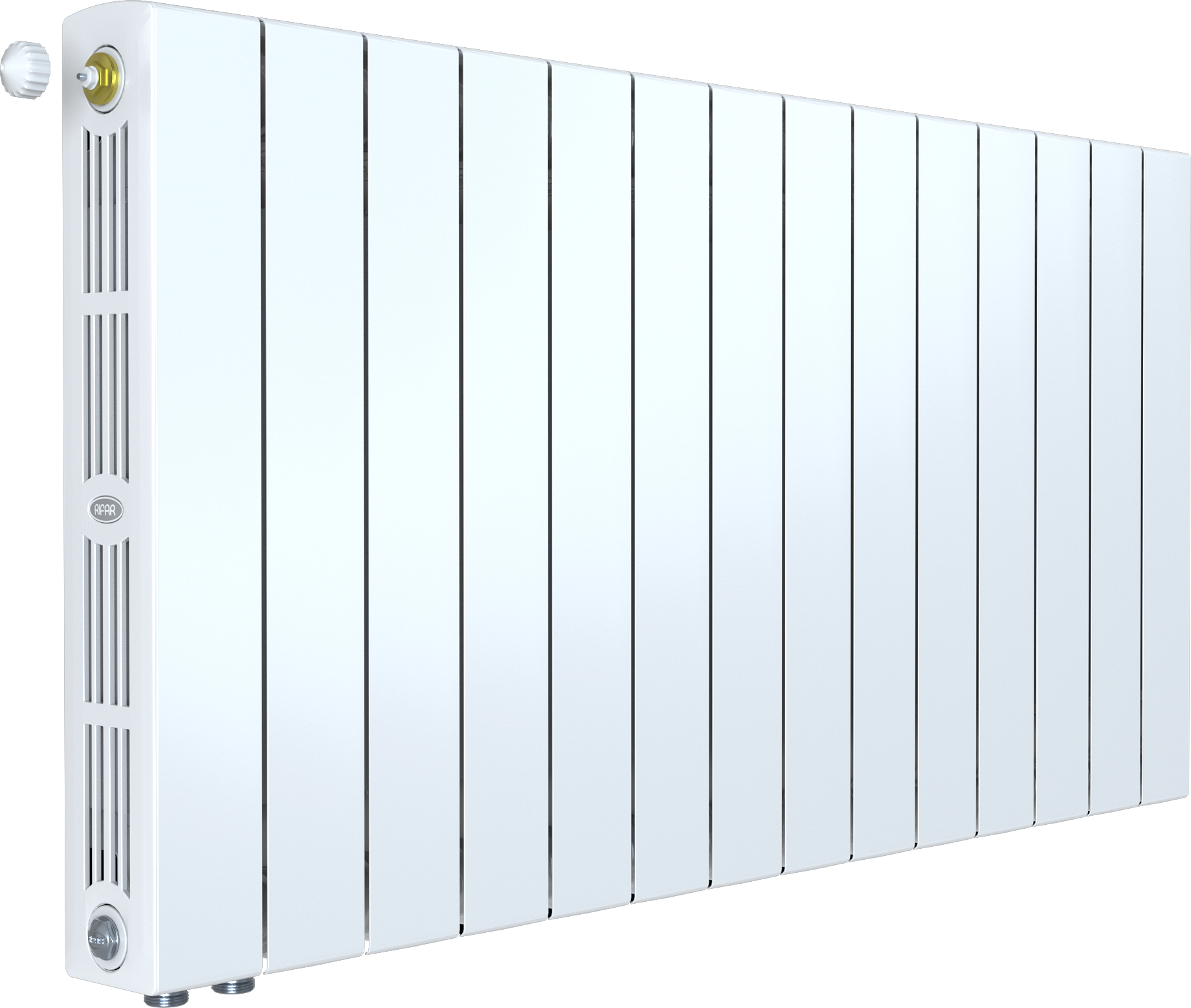 Биметаллический радиатор Rifar SUPReMO Ventil 800 - 18 секций нижнее правое подключение
