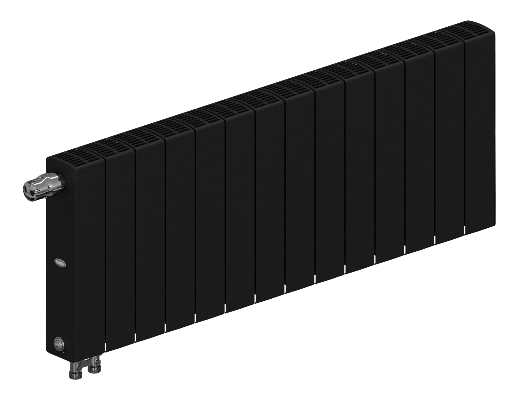 Rifar SUPReMO Ventil 350 - 14 секций цвет Антрацит, нижнее правое подключение
