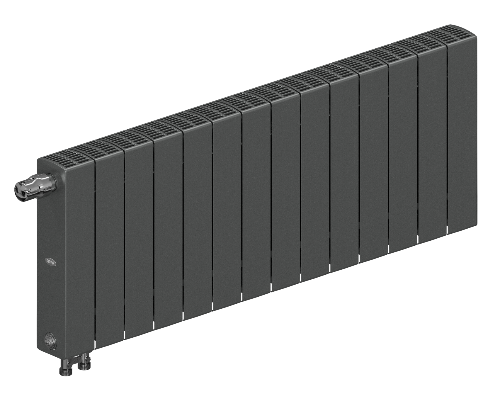 Rifar SUPReMO Ventil 350 - 14 секций цвет Титан, нижнее правое подключение