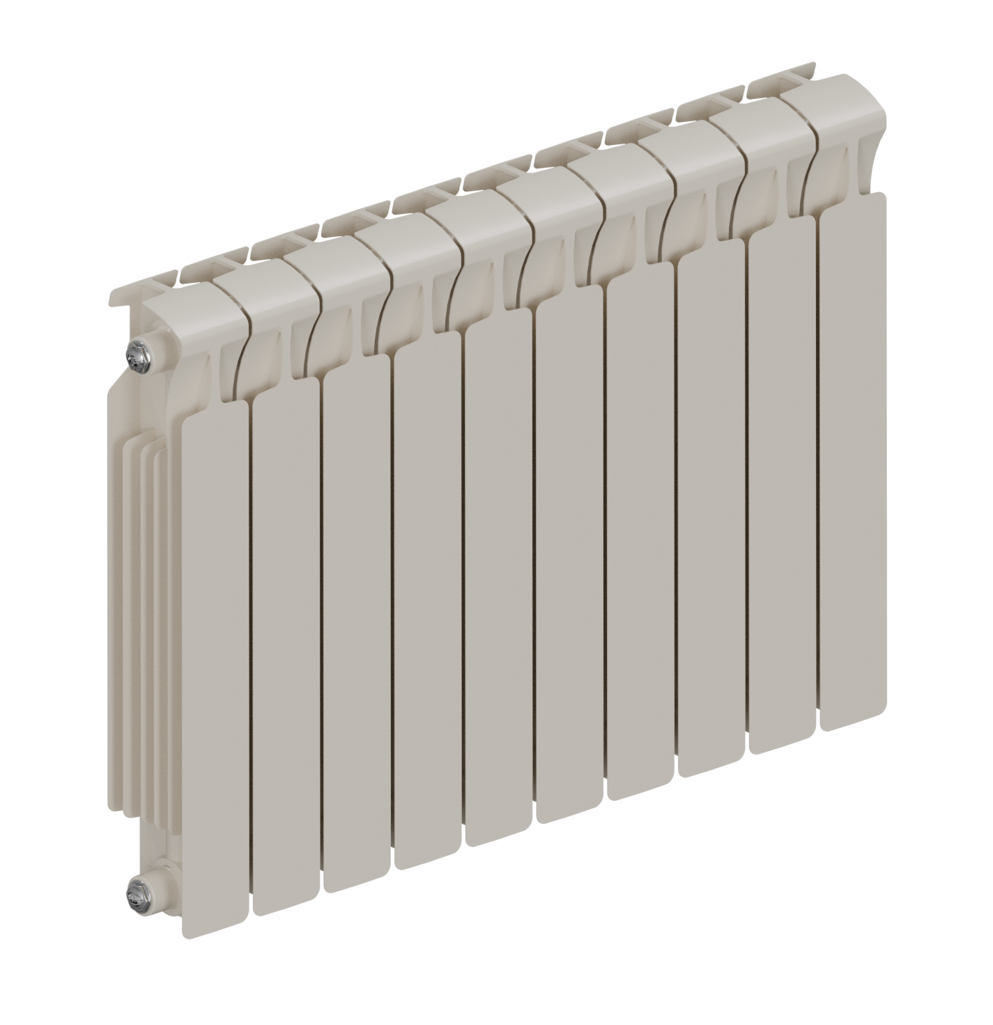 Rifar Monolit 500 - 11 секций цвет Айвори, боковое подключение