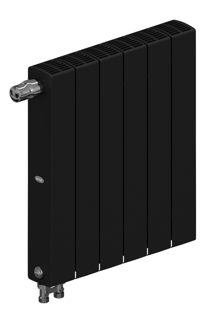 Rifar SUPReMO Ventil 500 - 6 секций цвет Антрацит, нижнее правое подключение