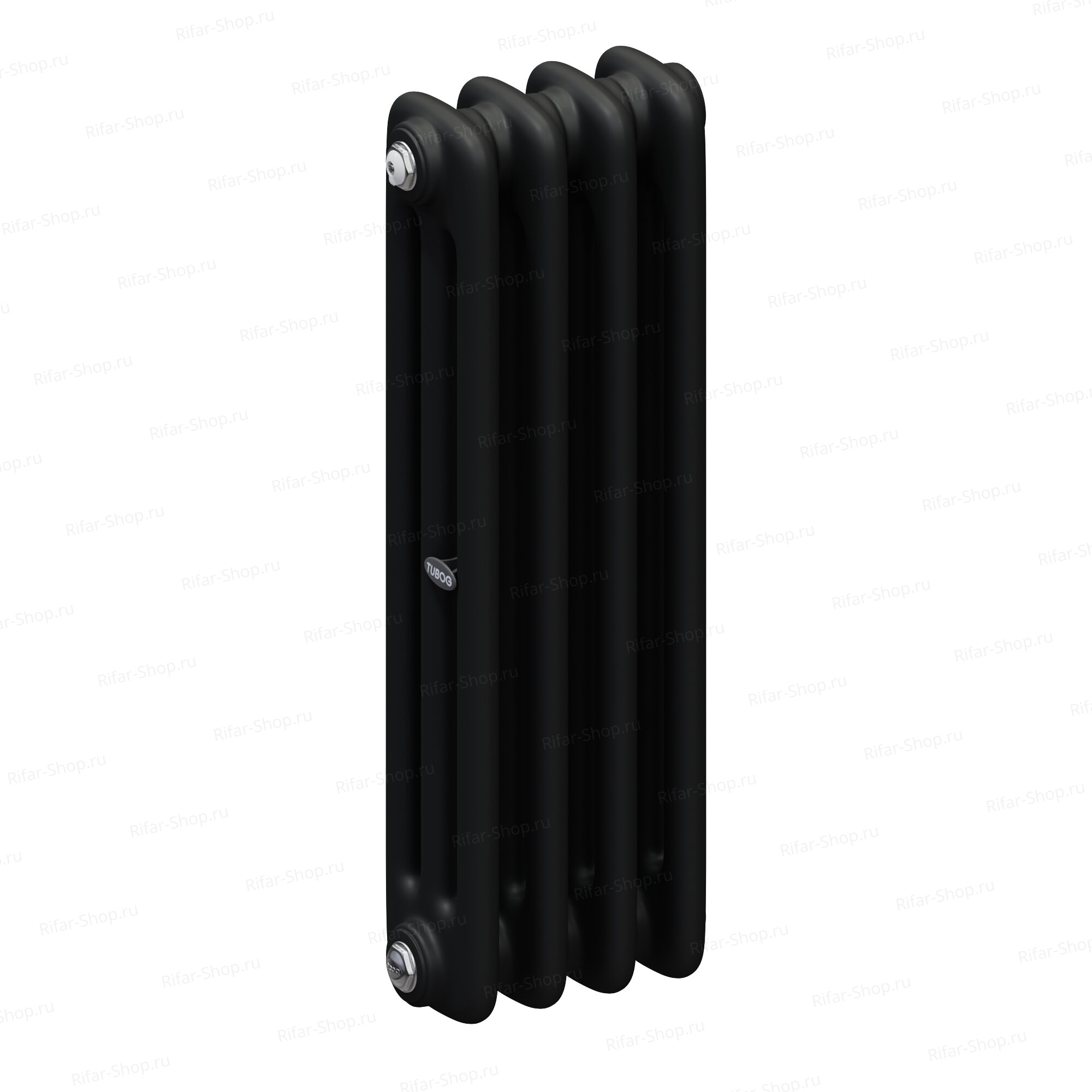 Rifar Tubog 3052-5 секций, 3-х трубчатый с боковым подключением, Черный матовый янтарь RАL 9005