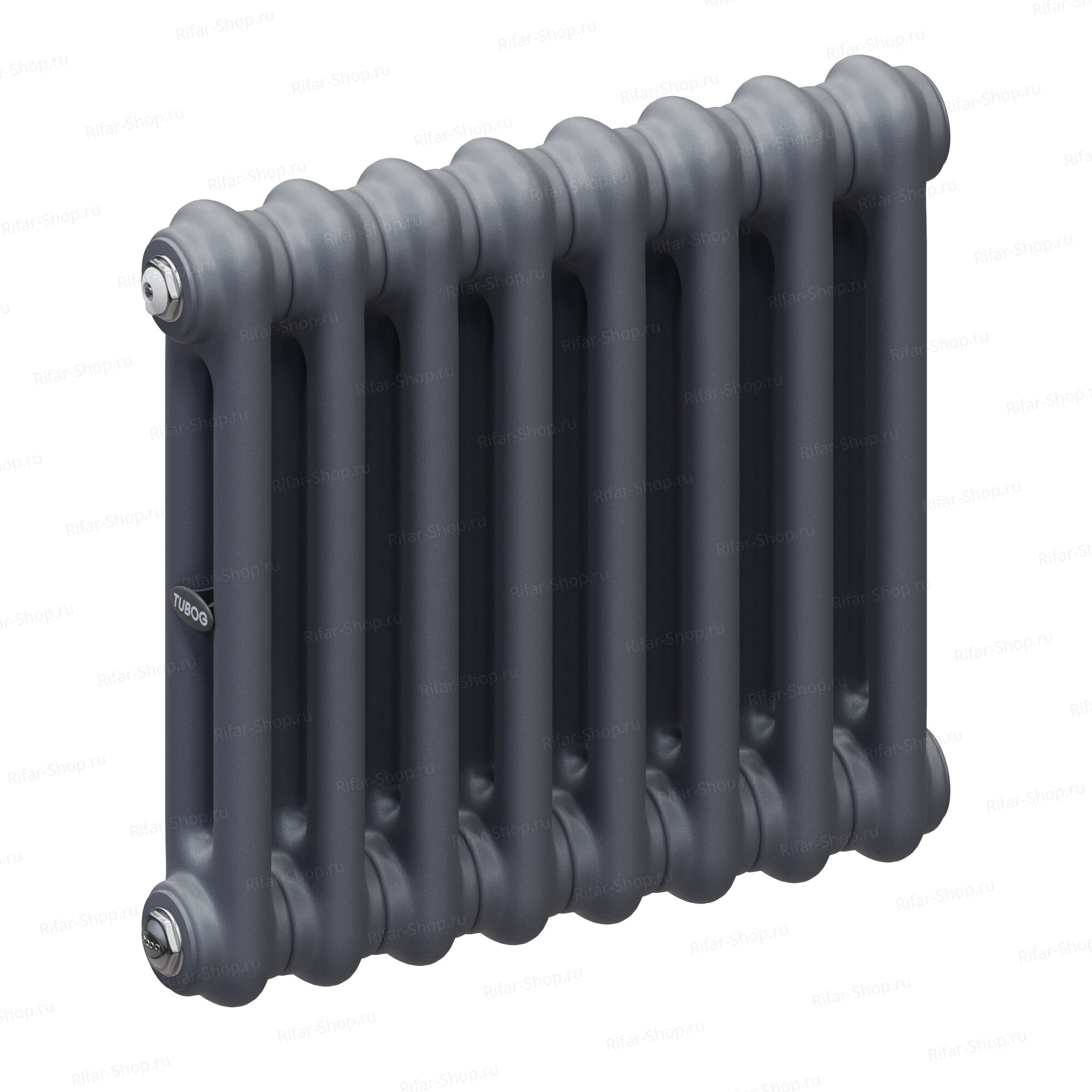 Rifar Tubog 2037-8 секций, 2-х трубчатый с боковым подключением, Титан