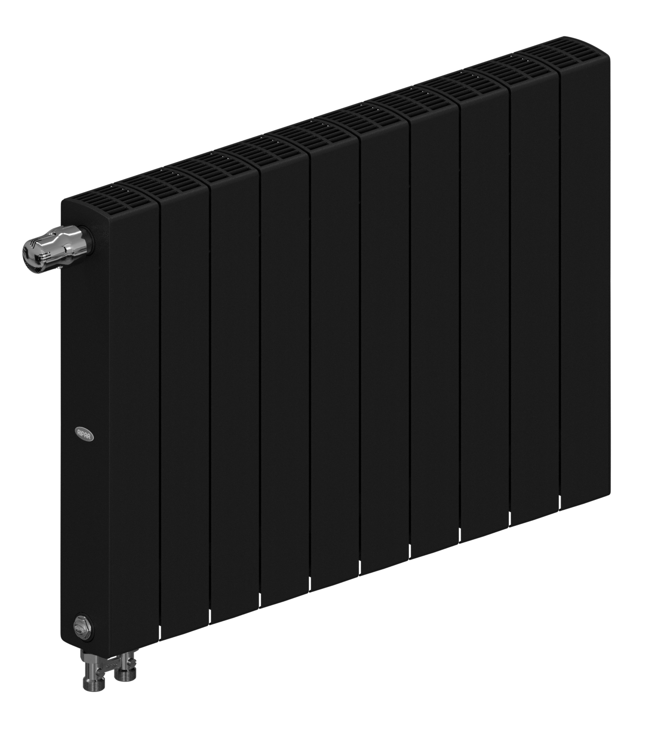 Rifar SUPReMO Ventil 500 - 10 секций цвет Антрацит, нижнее правое подключение