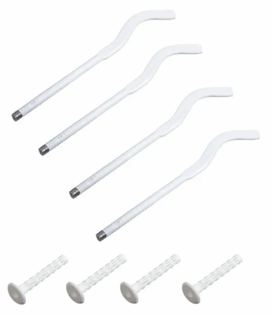 Кронштейн анкерный белый с дюбелем 9х220 мм. (комплект 4 шт.)