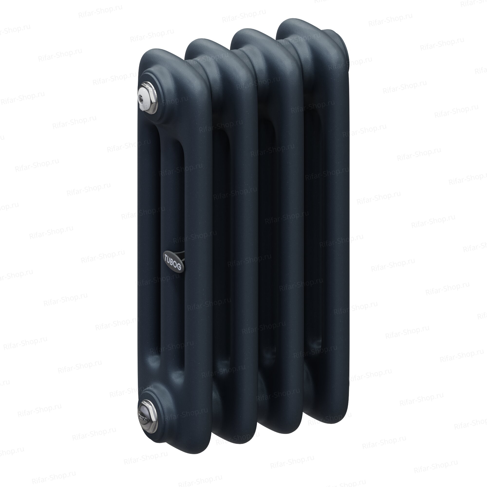 Rifar Tubog 3037-4 секции, 3-х трубчатый с боковым подключением, Антрацит