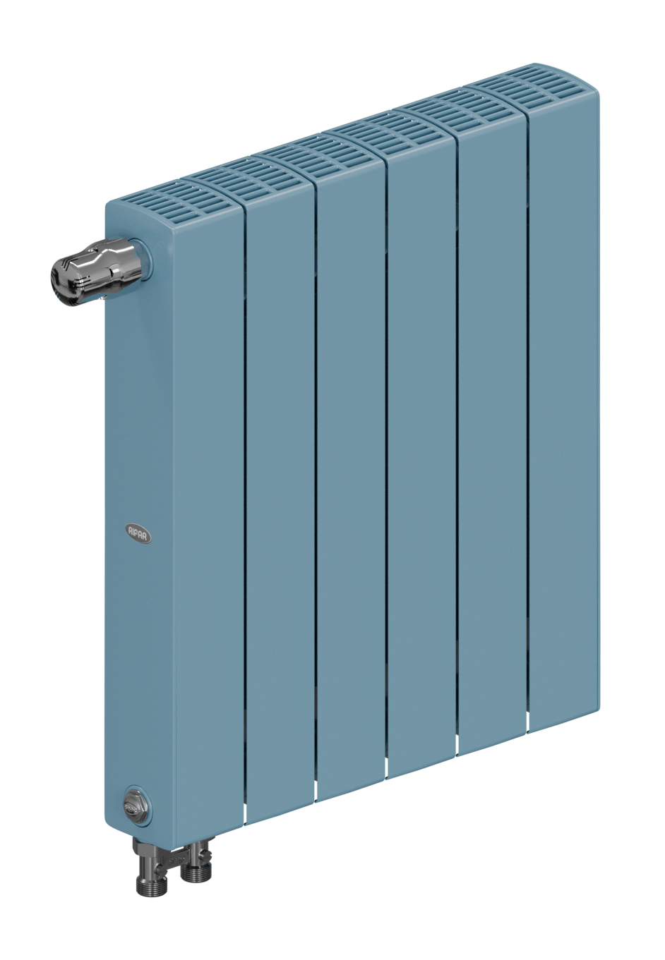 Rifar SUPReMO Ventil 500 - 6 секций цвет Сапфир, нижнее правое подключение