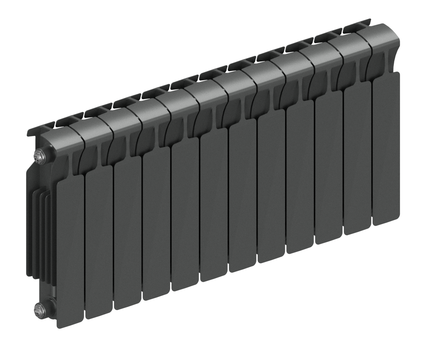 Rifar Monolit 350 - 13 секций цвет Титан, боковое подключение