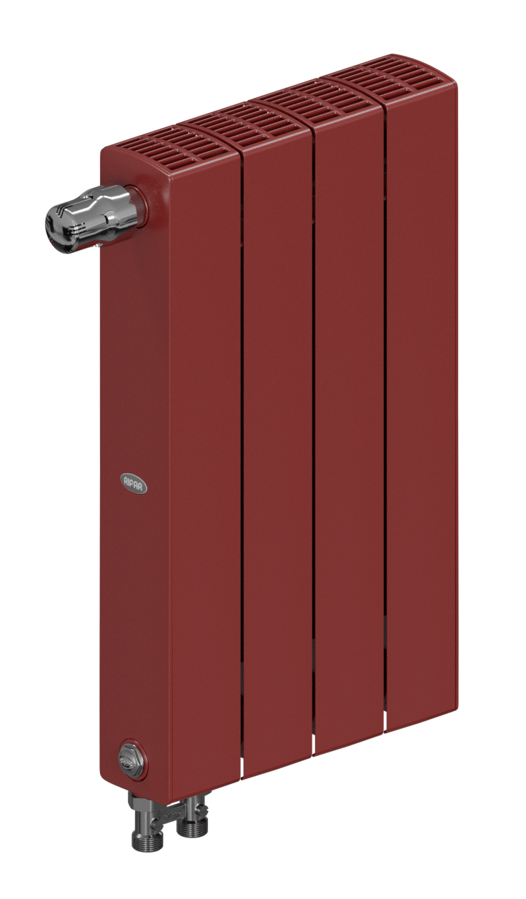 Rifar SUPReMO Ventil 500 - 5 секций цвет Бордо, нижнее левое подключение