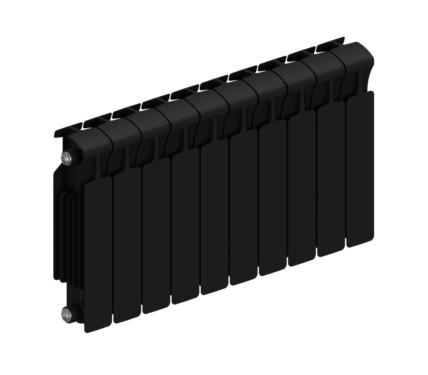 Rifar Monolit 350 - 11 секциЙ цвет Антрацит, боковое подключение