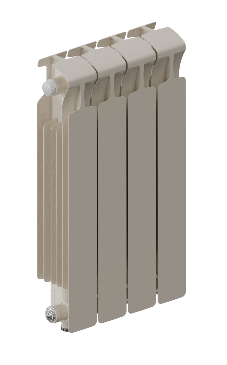 Rifar Monolit Ventil 500 - 5 секций цвет Айвори, нижнее левое подключение