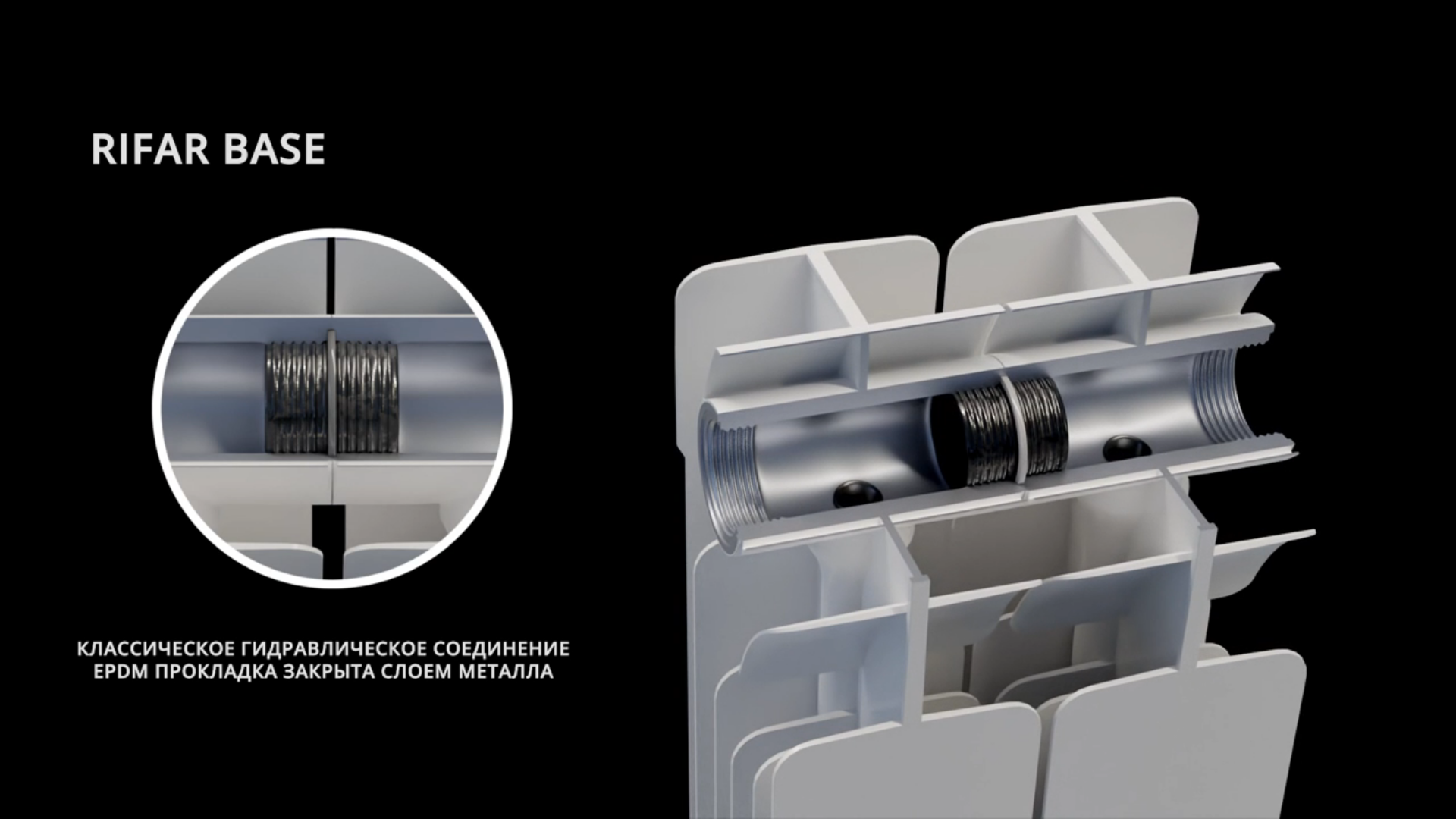 Rifar Base Ventil 500 - 28 секций нижнее правое подключение