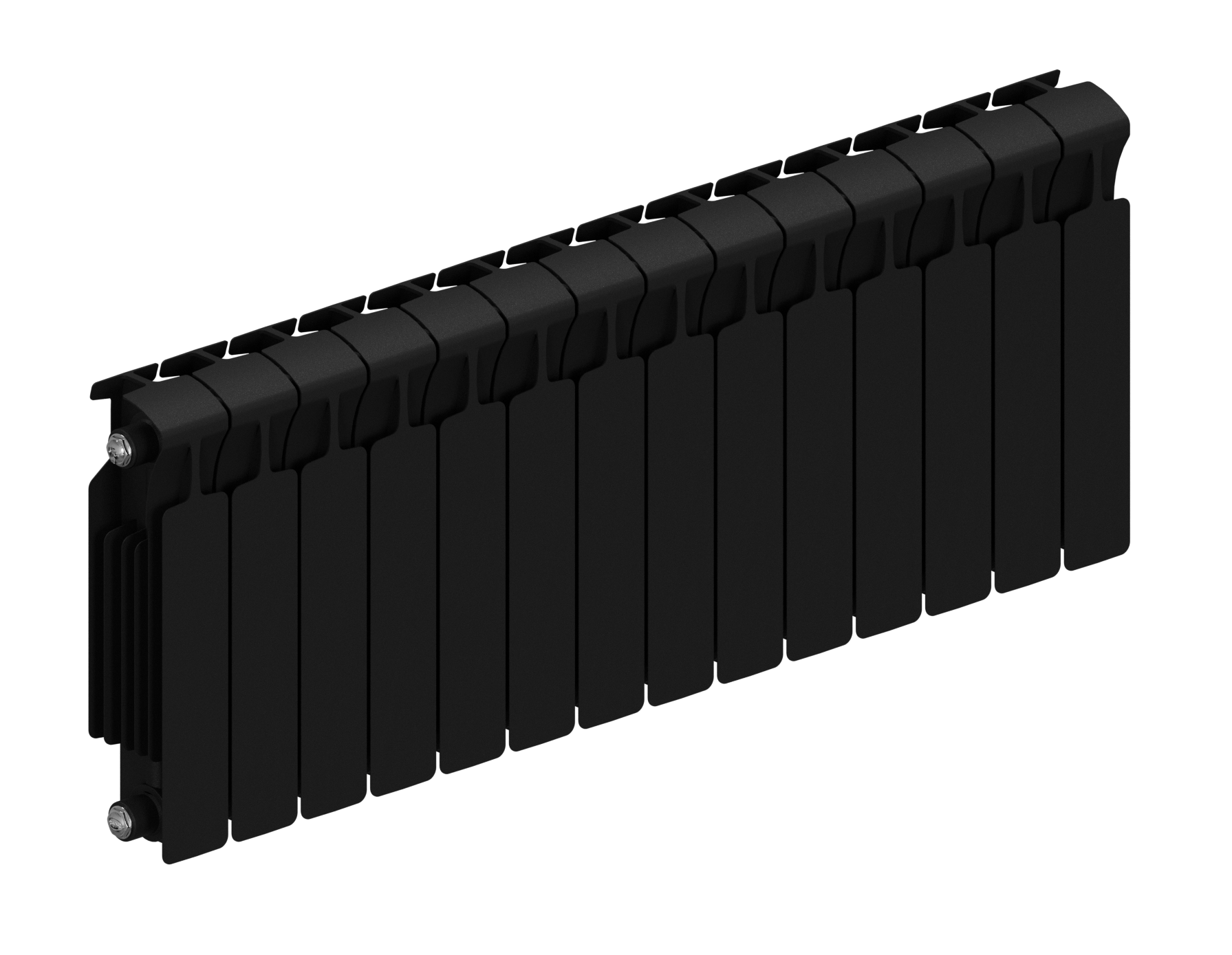 Rifar Monolit 350 - 16 секциЙ цвет Антрацит, боковое подключение