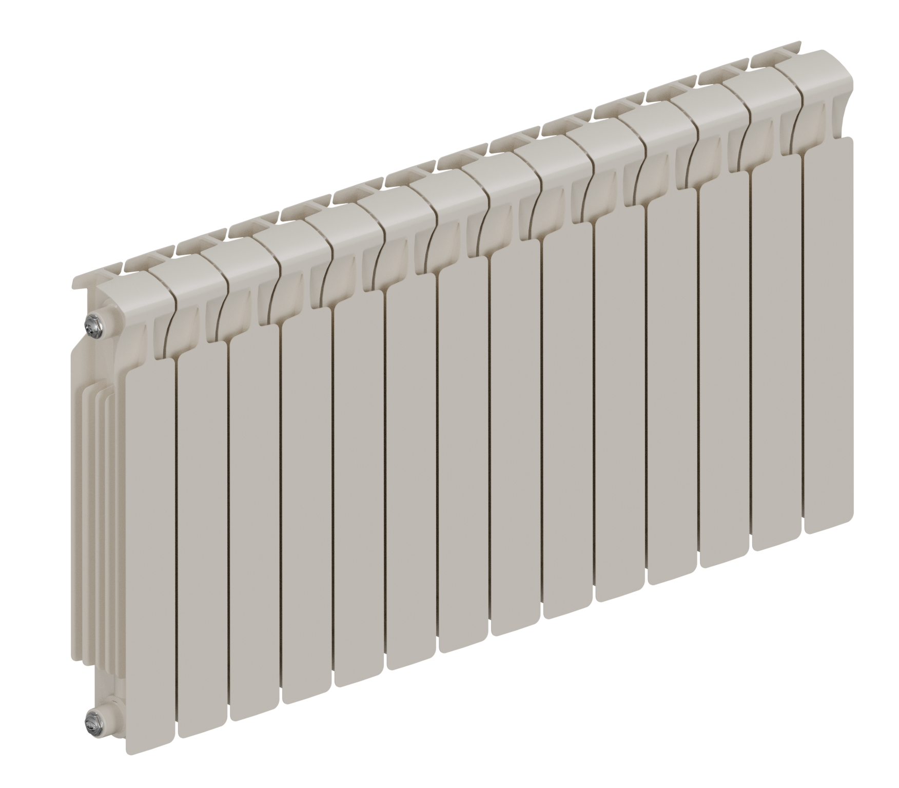 Rifar Monolit 500 - 20 секций цвет Айвори, боковое подключение