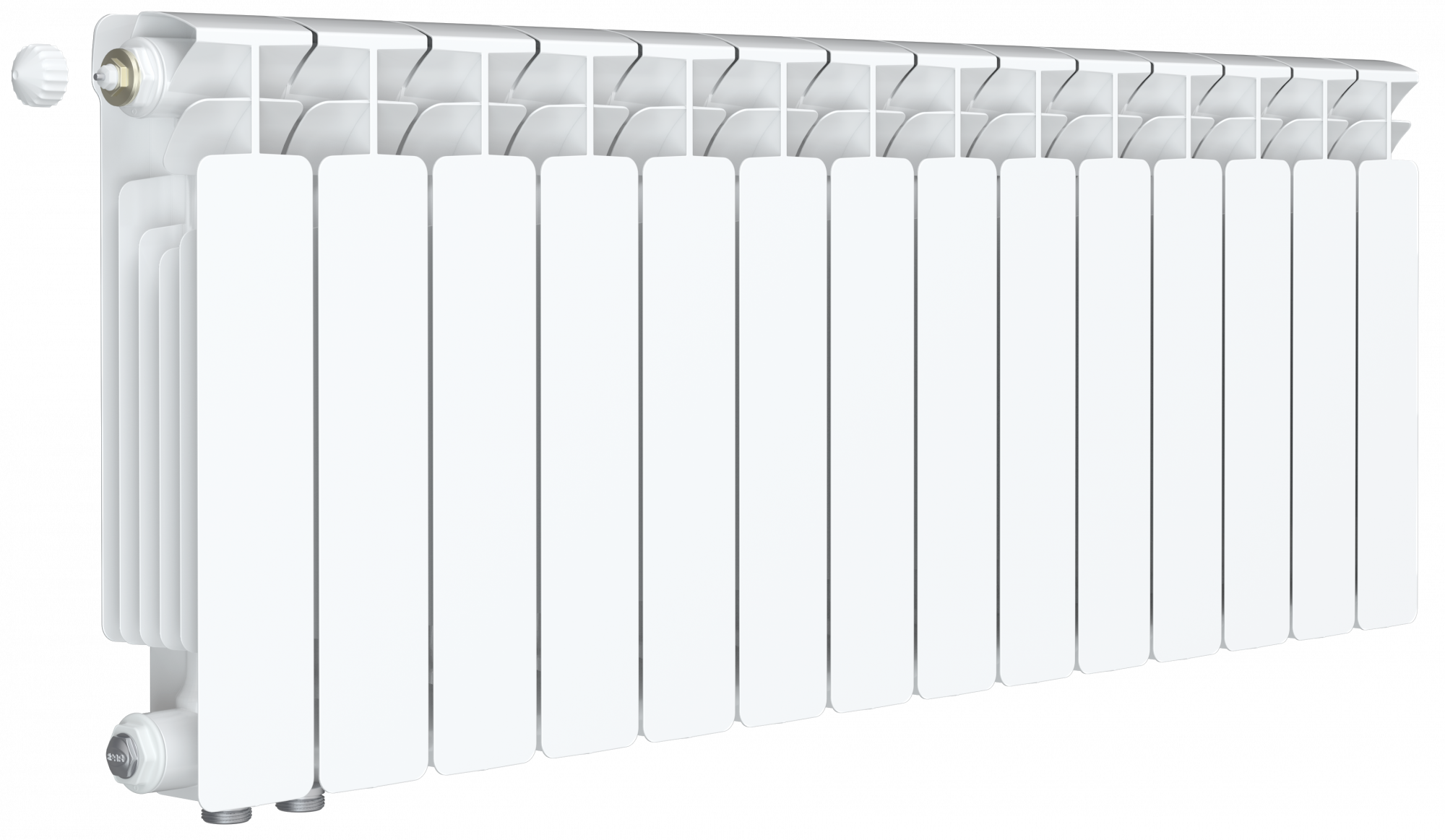 Биметаллический радиатор Rifar Base Ventil 350 - 21 секция нижнее правое подключение