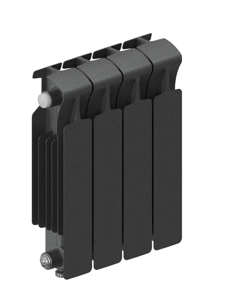 Rifar Monolit Ventil 350 - 5 секций цвет Титан, нижнее правое подключение