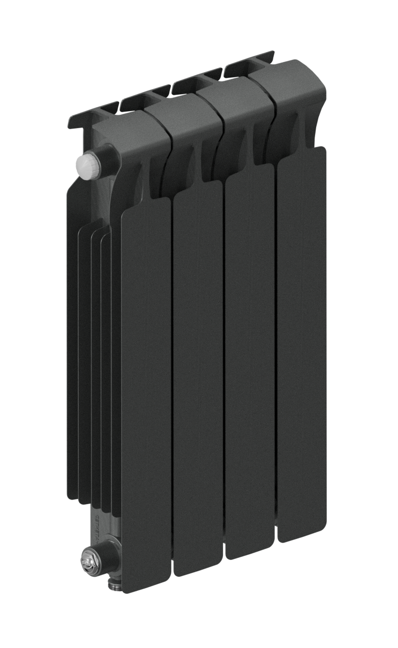 Rifar Monolit Ventil 500 - 5 секций цвет Титан, нижнее правое подключение