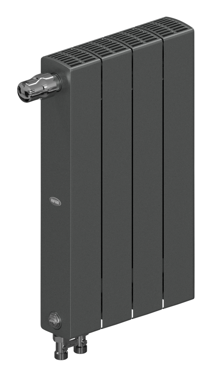 Rifar SUPReMO Ventil 500 - 5 секций цвет Титан, нижнее правое подключение