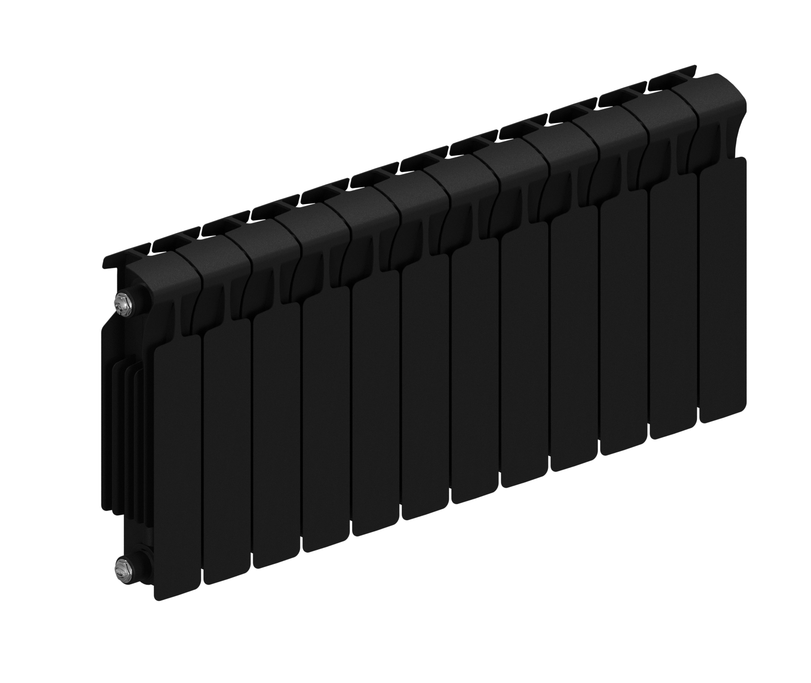 Rifar Monolit 350 - 12 секциЙ цвет Антрацит, боковое подключение