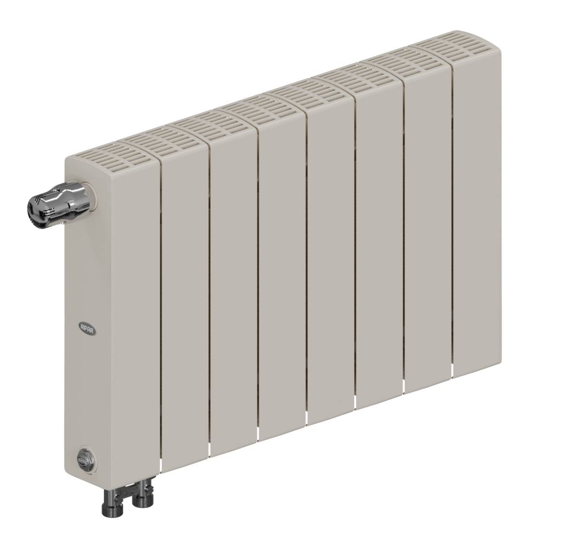Rifar SUPReMO Ventil 350 - 8 секций цвет Айвори, нижнее левое подключение