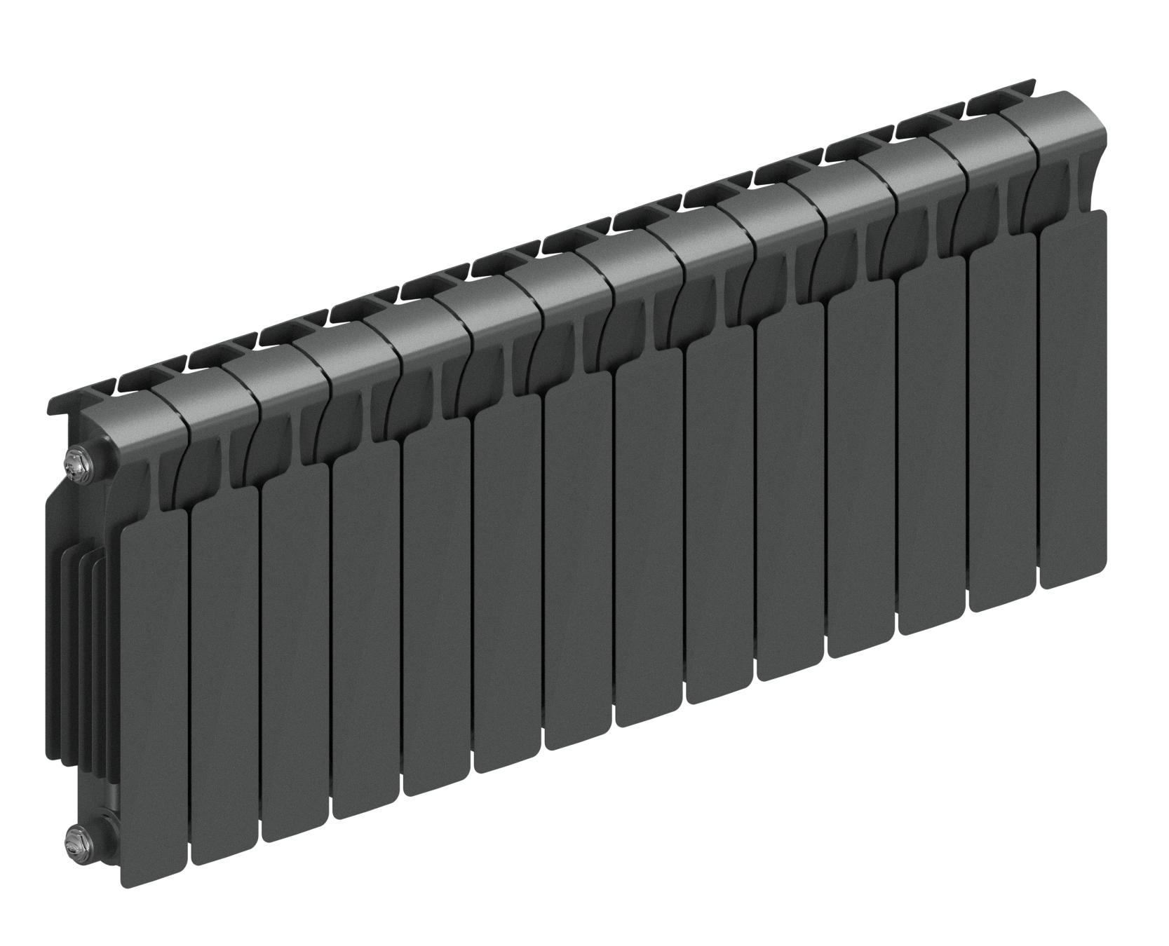 Rifar Monolit 350 - 14 секций цвет Титан, боковое подключение