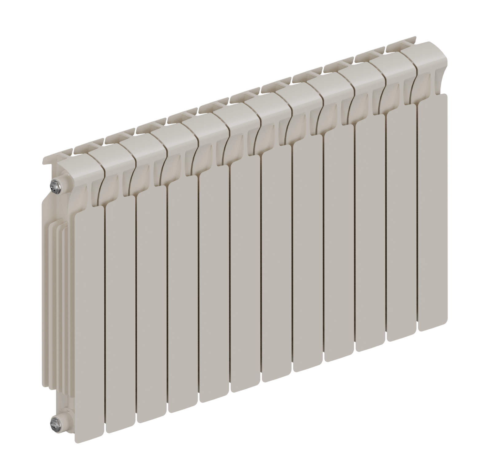 Rifar Monolit 500 - 13 секций цвет Айвори, боковое подключение