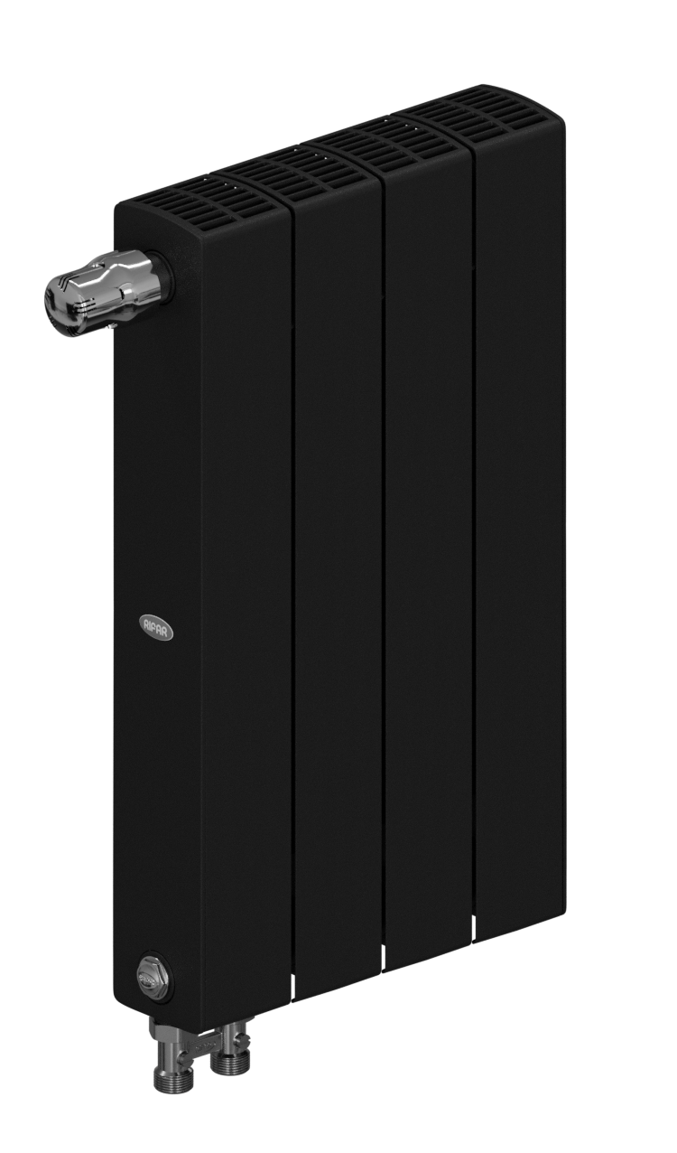 Rifar SUPReMO Ventil 500 - 5 секций цвет Антрацит, нижнее правое подключение