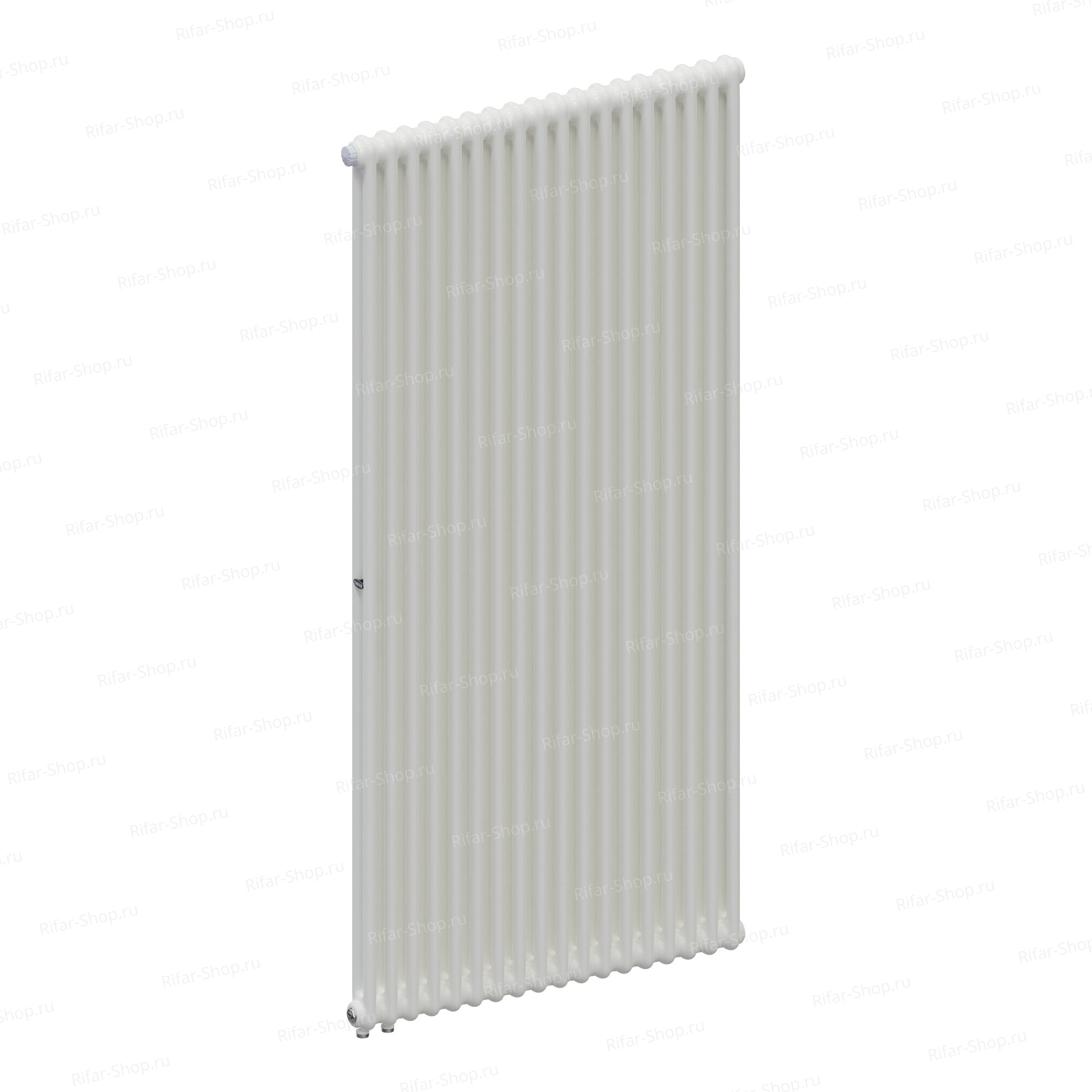 Rifar Tubog Ventil 2180-19 секций, 2-х трубчатый, нижнее подключение с термоклапаном DV1, Белый RAL 9016 глянец